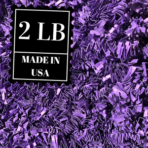 Purple Crinkle Paper Shredded Basket Filler in All Sizes