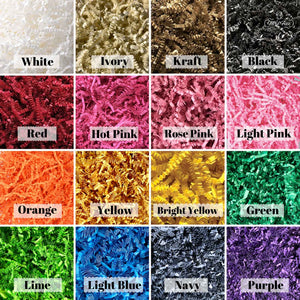 crinkle cut paper shred in all colors 