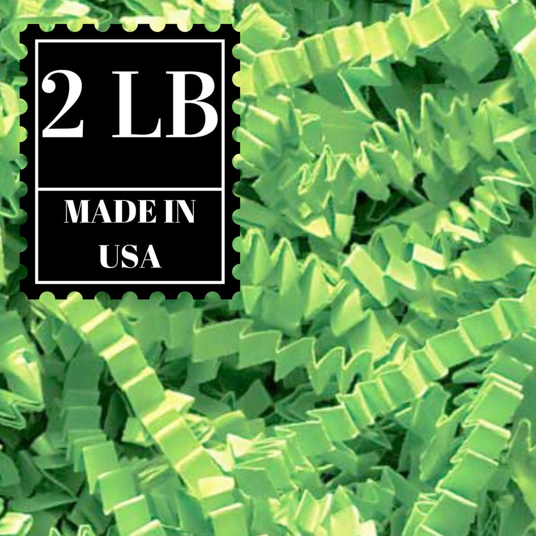 BABCOR Packaging: Lime Green Crinkle Cut Shred - 10 Lb.