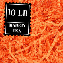 Load image into Gallery viewer, Orange Crinkle Paper Shredded Basket Filler in All Sizes